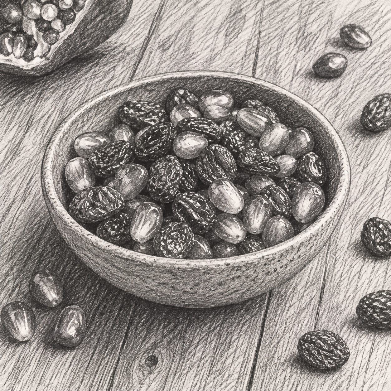 Bowl of pomegranate seeds